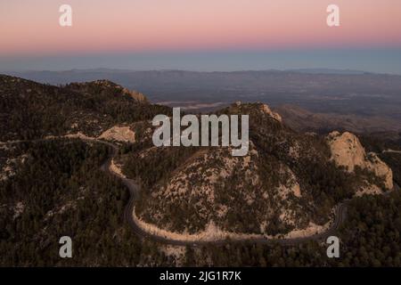 Mt Lemmon Highway, Tucson Arizona. Foto Stock