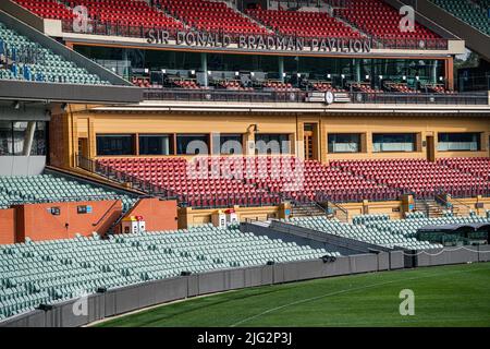 7 luglio 2022: Stand Sir Donald Bradman all'Adelaide Oval Foto Stock