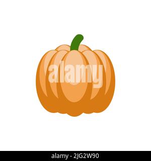Icona del vettore della zucca isolata su sfondo bianco Illustrazione Vettoriale