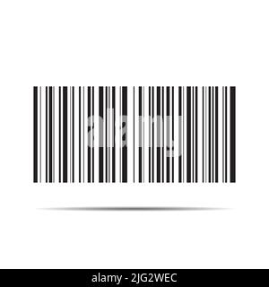 Icona del vettore del codice a barre. Codice a barre per icona Web Illustrazione Vettoriale