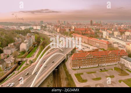 danzica dall'alto Foto Stock