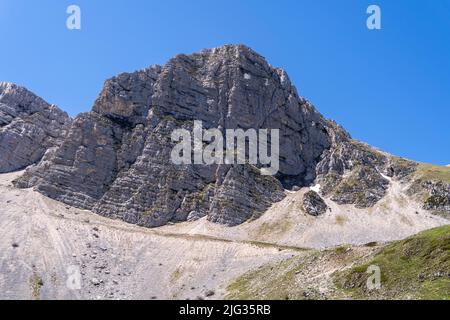 Parco Nazionale dei Monti Sibillini, Palazzo Borghese, Foce di Montemonaco, Marche, Italia, Europa Foto Stock