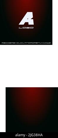 Logo in corsivo grassetto A, monogramma pesante, prima lettera del nome. Futuristico, tecnologico, minimalistico stile moderno concetto logotipo per il business Illustrazione Vettoriale