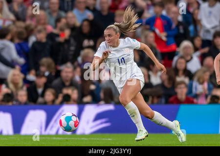 Georgia Stanway (Inghilterra Donne) durante la partita UEFA Women s Euro England 2022 tra Inghilterra 1-0 Austria all'Old Trafford Stadium il 6 luglio 2022 a Manchester, Inghilterra. Credit: Maurizio Borsari/AFLO/Alamy Live News Foto Stock