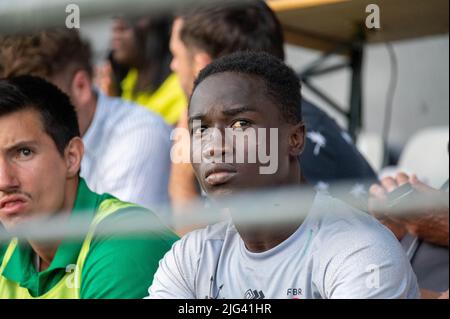 Burkina Faso giocatore durante la Rugby Africa Cup 2022, Coppa del mondo 2023 Qualifiers, incontro di rugby tra Burkina Faso e Costa d'Avorio il 6 luglio 2022 allo stadio Maurice David di Aix-en-Provence, Francia - Foto: Florian Frison/DPPI/LiveMedia Foto Stock