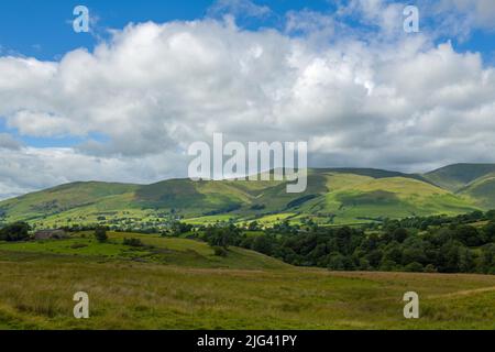 Sezione della Howgill Fells vicino Sedbergh nella contea di Cumbria Inghilterra Foto Stock