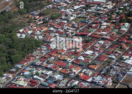 Foto aerea del suburbano San Jose San jose, Costa Rica, Marzo Foto Stock
