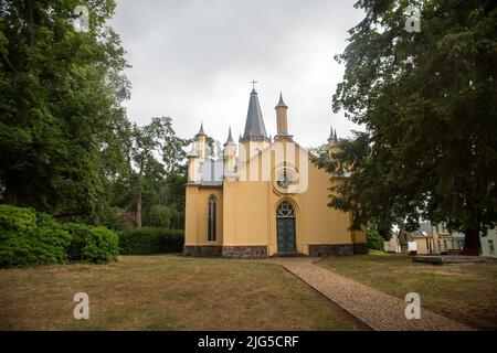 Schinkelkirche (chiesa di Schinkel) Großbeeren, Germania Foto Stock