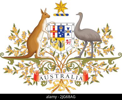 Ufficiale attuale stemma vettore DI AUSTRALIA Illustrazione Vettoriale