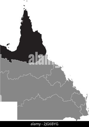 Mappa di localizzazione della REGIONE FAR NORTH, QUEENSLAND Illustrazione Vettoriale