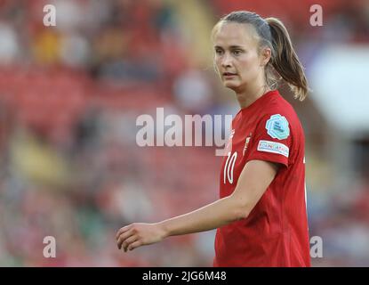 Southampton, Inghilterra, 7th luglio 2022. Caroline Graham Hansen di Norvegia durante la partita UEFA Women's European Championship 2022 al St Mary's Stadium di Southampton. Il credito dell'immagine dovrebbe leggere: Paul Terry / credito dello Sportimage: Notizie dal vivo dello Sportimage/Alamy Foto Stock