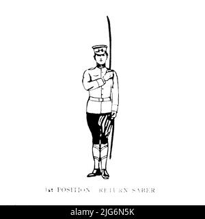 Comandi per Sabre e Parade dal ' Military Signal Corps manual ' di James Andrew White, Data di pubblicazione 1918 Editore New York : Wireless Press, inc. Foto Stock