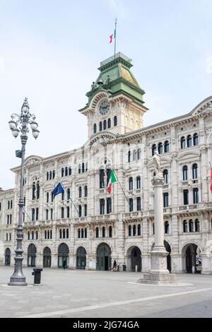 Palazzo del Municipio di Trieste, Piazza unita d'Italia, Trieste, Regione Friuli Venezia Giulia, Italia Foto Stock