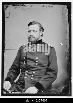 General Thomas Ewing, U.S.A., tra il 1860 e il 1875. [Politico, avvocato, soldato dell'esercito dell'Unione: Prima giustizia del Kansas; colonnello della fanteria del Kansas del 11th; fiduciario della casa degli orfani dei soldati dell'Ohio e dei marinai. Fu ucciso quando fu colpito da un omnibus di New York City]. Foto Stock