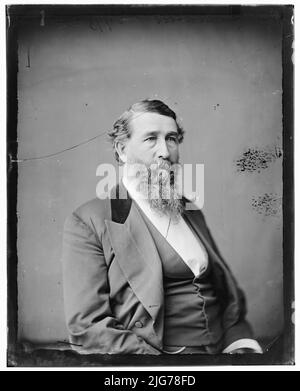 Hunter, on. Morton Craig di Ind., tra il 1865 e il 1880. Elettore presidenziale sul biglietto repubblicano di Lincoln e Hamlin nel 1860. [Politico, avvocato e ufficiale dell'esercito dell'Unione: 82nd fanteria dell'Indiana; prima Brigata, terza Divisione, quattordicesimo corpo dell'esercito; brigadier generale dei volontari]. Foto Stock