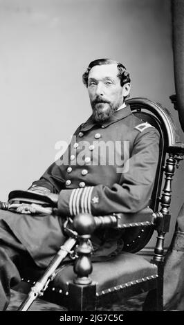 Cap. Percival Drayton, U.S. N., tra 1855 e 1865. [Servì nella spedizione del Paraguay e nella Guerra civile americana: 'Forze navali comandate contro fortezze confederate difese da suo fratello Thomas F. Drayton nella battaglia di Port Royal']. Foto Stock