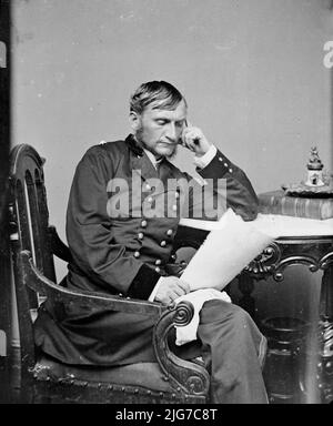 Gen. Judson Kilpatrick, tra il 1855 e il 1865. [Soldato e politico: Ufficiale dell'esercito dell'Unione durante la guerra civile americana; Ministro degli Stati Uniti in Cile]. Foto Stock