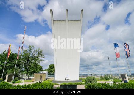 Airlift Monument, Airport, Frankfurt am Main, Hesse, Germania Foto Stock