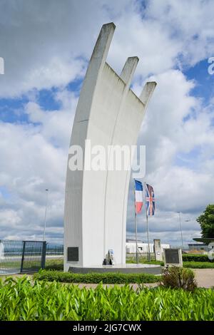 Airlift Monument, Airport, Frankfurt am Main, Hesse, Germania Foto Stock