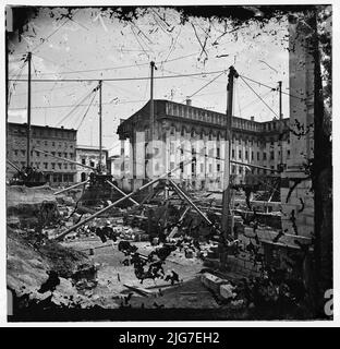 Tesoreria degli Stati Uniti prima del completamento. Washington, D.C., ca. 1860. Foto Stock