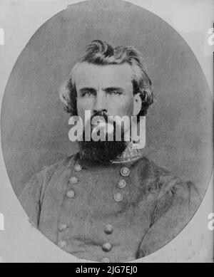 Generale Nathan B. Forrest, tra il 1880 e il 1920. [Generale dell'esercito confederato durante la guerra civile americana; primo Grande Mago del Ku Klux Klan]. Foto Stock