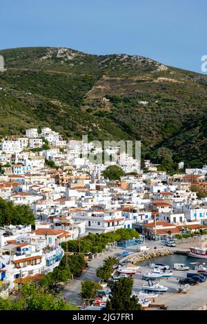 Griechenland, Insel Fourni mit Inselhauptort Fourni Foto Stock