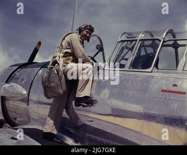 Cadet L. Deitz alla base aerea navale di Corpus Christi, Texas. Foto Stock