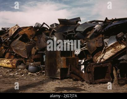 I rottami di ferro e salvage depot, Butte, Mont. Foto Stock