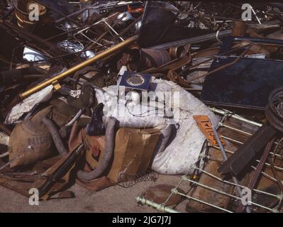 I rottami di ferro e salvage depot, Butte, Mont. Foto Stock