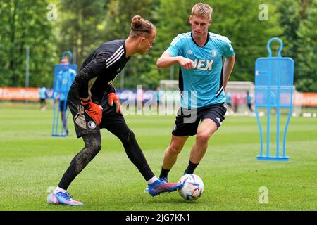 Saalfelden, Austria. 08 luglio 2022, Saalfelden - Nesto Groen di Feyenoord durante il Trainingkamp Feyenoord il 8 luglio 2022 a Saalfelden, Austria. (Da Box a Box Pictures/Tom Bode) Foto Stock