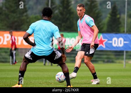 Saalfelden, Austria. 08 luglio 2022, Saalfelden - Robert Bozenik di Feyenoord durante il Trainingkamp Feyenoord il 8 luglio 2022 a Saalfelden, Austria. (Da Box a Box Pictures/Tom Bode) Foto Stock