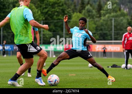 Saalfelden, Austria. 08 luglio 2022, Saalfelden - Karim Dermane di Feyenoord durante il Trainingkamp Feyenoord il 8 luglio 2022 a Saalfelden, Austria. (Da Box a Box Pictures/Tom Bode) Foto Stock