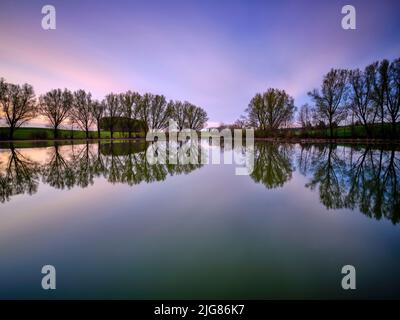 Atmosfera mattutina all'Egelsee. Foto Stock