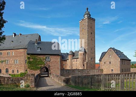 Castello, Keep, Steinau an der Straße, Assia, Germania Foto Stock