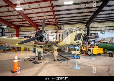 Nanton, Alberta - 2 luglio 2022: Bristol Blenheim Mark IV al Bomber Command Museum of Canada, nella campagna dell'Alberta. Foto Stock