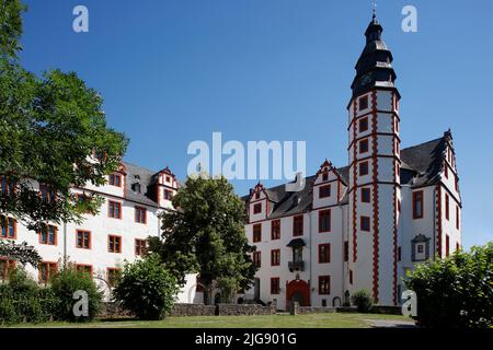 Ex residenza Nassau castello Hadamar, Assia, Germania Foto Stock