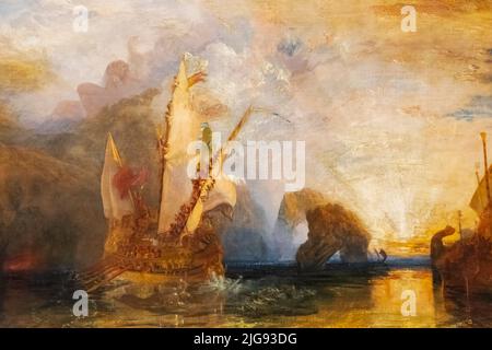 Dipinto intitolato 'Ulisse che derive Polyphemus Omero's Odyssey' di Joseph Mallord William Turner datato 1829 Foto Stock