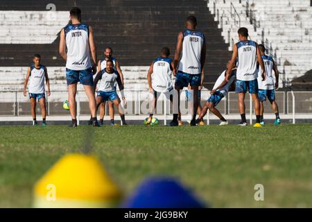 Limeira, Brasile. 08th luglio 2022. SP - Limeira - 07/08/2022 - ALLENAMENTO, INTER DE LIMEIRA - Inter de Limeira durante l'allenamento al Major Levy Sobrinho Stadium, a Limeira. Foto: Roberto Gardinalli/AGIF/Sipa USA Credit: Sipa USA/Alamy Live News Foto Stock