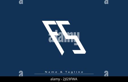 Lettere alfabetiche iniziali logo monogramma FS , SF Illustrazione Vettoriale