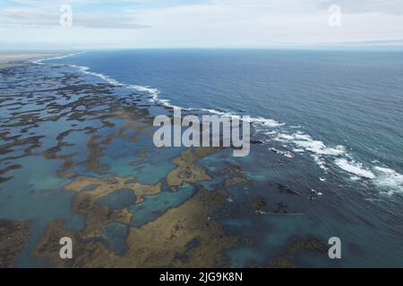 Stokkseyri, Islanda. Vista Drome. Foto Stock