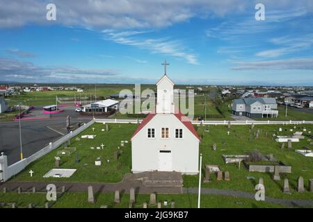 Stokkseyri, Islanda. Vista Drome. Foto Stock