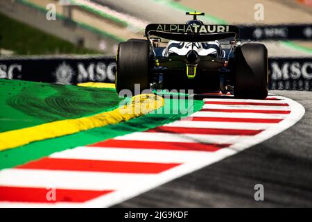 Spielberg, Austria, 08th luglio 2022, Yuki Tsunoda, dal Giappone compete per la Scuderia AlphaTauri. Qualifiche, round 11 del campionato di Formula 1 2022. Foto Stock