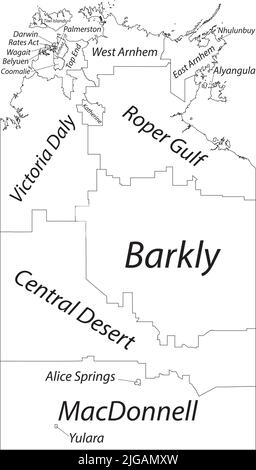 Carta bianca etichettata degli elettori del TERRITORIO DEL NORD, AUSTRALIA Illustrazione Vettoriale