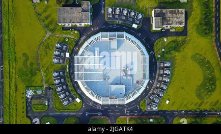 Guangzhou, la provincia cinese di Guangdong. 24th luglio 2019. La foto aerea mostra la sorgente di neutroni di Spallazione della Cina a Dongguan City, provincia del Guangdong della Cina meridionale, il 24 luglio 2019. Credit: Liu Dawei/Xinhua/Alamy Live News Foto Stock