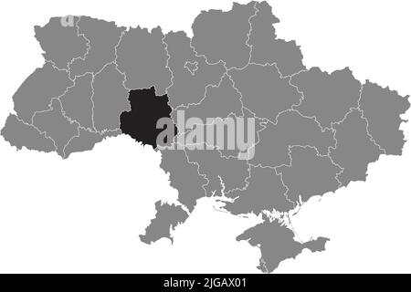 Mappa di localizzazione di VINNYTSIA OBLAST, UCRAINA Illustrazione Vettoriale