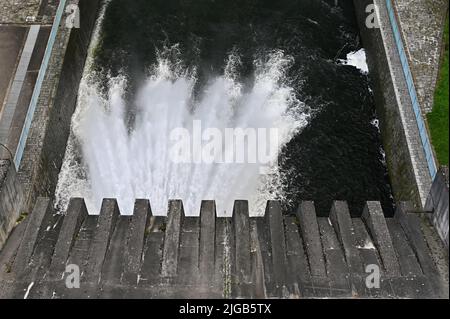 Centrale idroelettrica - centrale idroelettrica run-of-River. Turbina Kaplan. Mohelno-Repubblica Ceca. Foto Stock