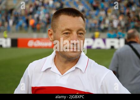 San Pietroburgo, Russia. 08th luglio 2022. Andrey Tikhonov (No.11) di Spartak visto durante la partita di scommesse delle leggende tra Zenit San Pietroburgo e Spartak Mosca allo Stadio Petrovsky. Punteggio finale; Zenit 2:0 Spartak. (Foto di Kashkkkovskij/Sipa USA) Credit: Sipa USA/Alamy Live News Foto Stock