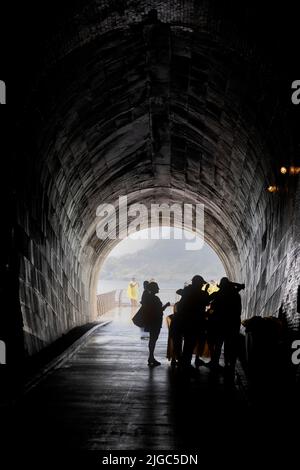 Niagara Parks Power Station. Il Tunnel è una nuova attrazione turistica presso la stazione elettrica di Niagara Parks a Niagara Falls, Ontario, Canada Foto Stock