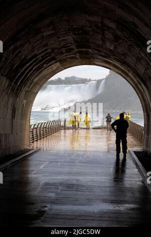 Niagara Parks Power Station. Il Tunnel è una nuova attrazione turistica presso la stazione elettrica di Niagara Parks a Niagara Falls, Ontario, Canada Foto Stock