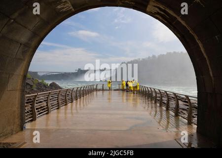 Niagara Parks Power Station. Il Tunnel è una nuova attrazione turistica presso la stazione elettrica di Niagara Parks a Niagara Falls, Ontario, Canada Foto Stock